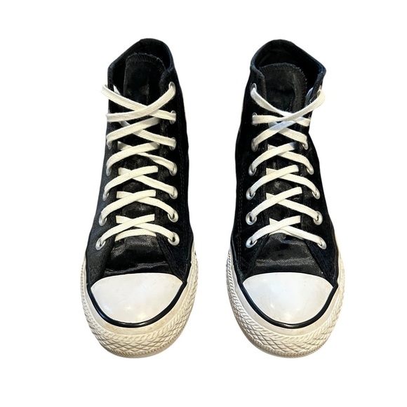 CONVERSE Retro Velvet Chuck 70 Beyond Hi Top in black / white - Picture 4 of 8